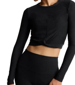 Beyond Yoga Featherweight Center Stage Cropped Long Sleeve