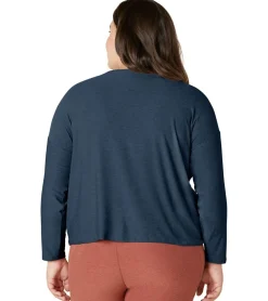 Beyond Yoga Plus Featherweight Morning Light Cropped Pullover