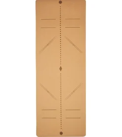 Everyday Yoga Alignment Cork Yoga Mat 72 x 26 Inch 5mm