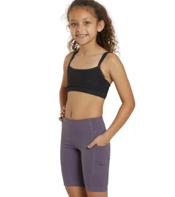 Everyday Yoga Girl Uphold Solid High Waisted Biker Shorts with Pocket