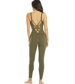 Everyday Yoga Radiant Solid Strappy Back Long Leotard 28