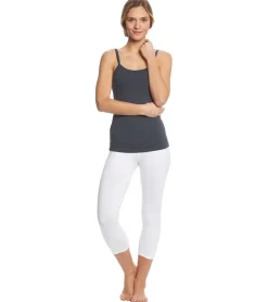 Hard Tail Flat Waisted Cotton Yoga Capris