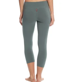 Hard Tail Flat Waisted Cotton Yoga Capris