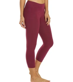 Hard Tail Flat Waisted Cotton Yoga Capris