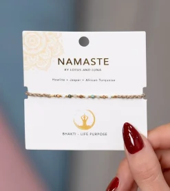 Lotus and Luna Bhakti Life Purpose Namaste Bracelet