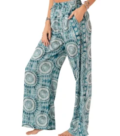 Lotus and Luna Palmetto Point Wide Leg Drawstring Pants