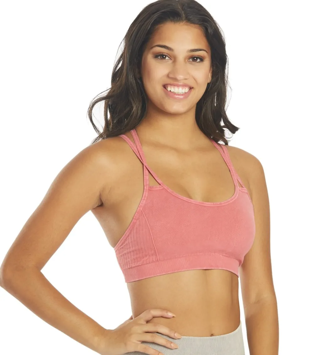 NUX Levitate Seamless Mineral Wash Yoga Sports Bra