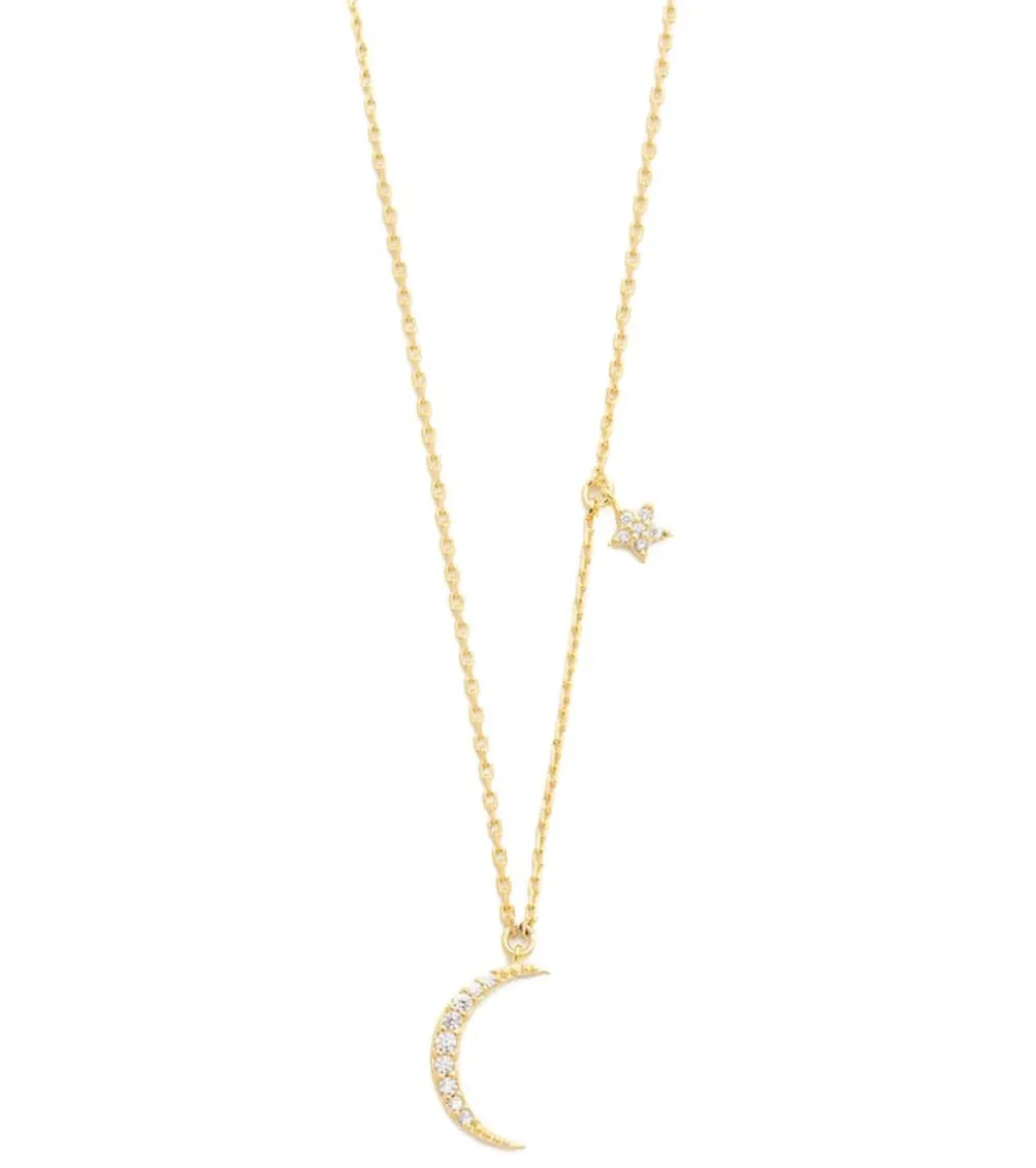 TAI Jewelry Moon Pendant with Star Charm