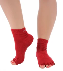 Toesox Ankle Length Half-Toe Yoga Grip Socks