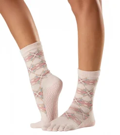 Toesox Crew Full Toe Grip Socks