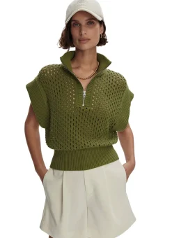 Varley Gaines Half Zip Knit Top