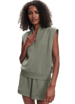 Varley Loretta Half Zip Sleeveless Sweatshirt