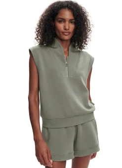 Varley Loretta Half Zip Sleeveless Sweatshirt