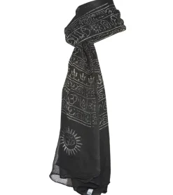 Yak & Yeti Mantra Om Printed Rayon Scarves