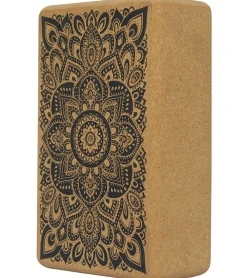 Yoga Design Lab Mandala Cork Yoga Block 3 Inch